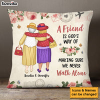 Personalized Gift For Friends We Never Walk Alone Pillow 30620 thumb 1