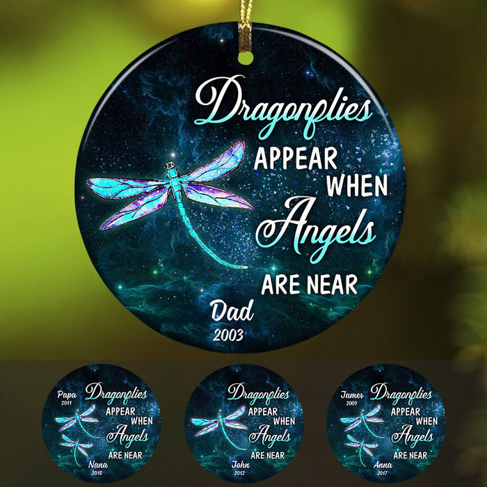 Personalized Dragonflies Appear Memorial Ornament OB13 30O58 1