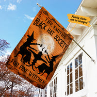 Personalized Witch Black Hat Society Halloween Flag JL204 85O36 thumb 1