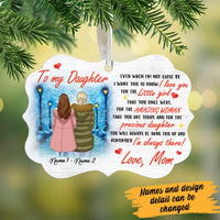 Personalized To My Daughter Mom Letter MDF Ornament NB42 29O60 thumb 1