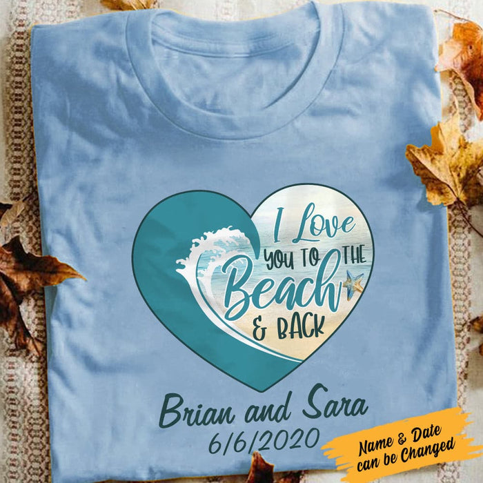 Personalized Love To The Beach White T Shirt JN291 81O34 1