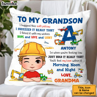 Personalized Gifts For Grandson Hug This Construction Machines Pillow 31452 thumb 1