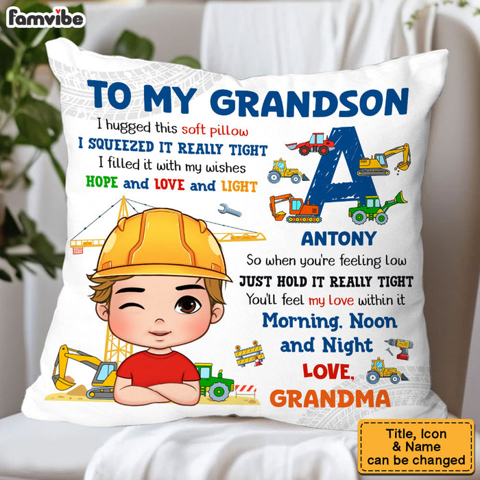 Personalized Gifts For Grandson Hug This Construction Machines Pillow 31452 1
