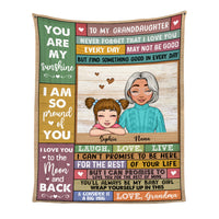 Personalized Gift For Granddaughter Love You To The Moon And Back Blanket 23112 thumb 1