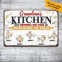 Personalized Kitchen Mom Grandma Metal Sign JL121 26O36 thumb 1