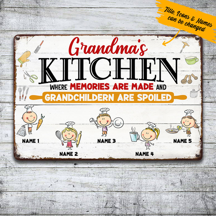 Personalized Kitchen Mom Grandma Metal Sign JL121 26O36 1