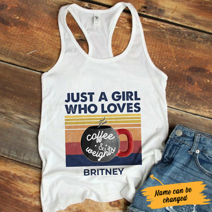 Personalized Gym & Coffee Racerback Tank JL102 95O34 1