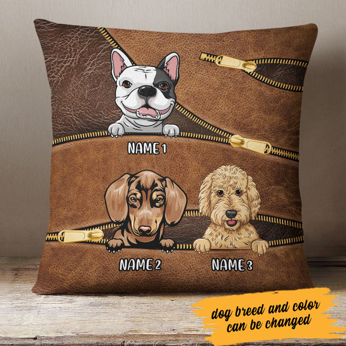 Personalized Dog Peeking Pillow  JR136 81O60 (Insert Included) 1