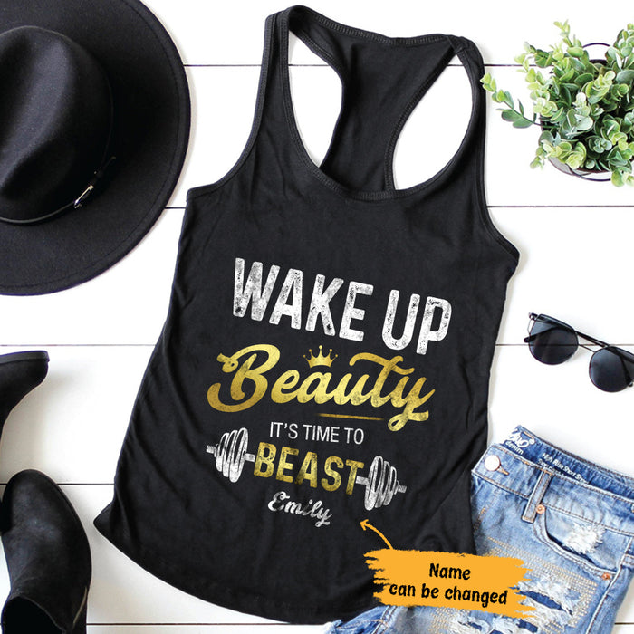 Personalized Gym Women Racerback Tank JL72 85O65 1