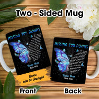Personalized Memorial Butterfly Mom Dad Mug MR191 65O60 thumb 1