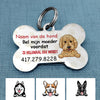 Personalized Dog Call My Mom Hond Dutch Bone Pet Tag AP149 30O34 1