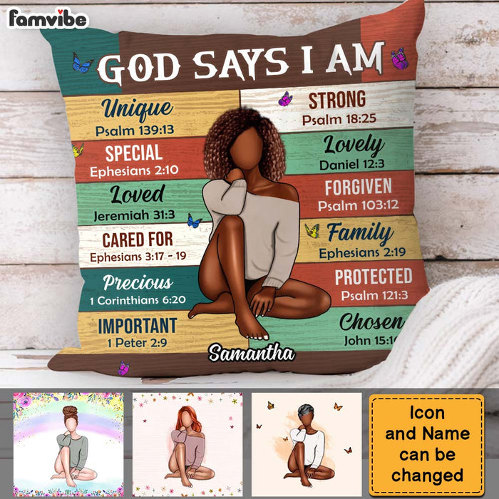 Personalized Gift For Woman God Says I Am Pillow 30503 1