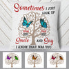 Personalized Memorial Butterflies Mom Dad Pillow MR154 67O60 (Insert Included) 1