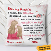 Personalized Letter To My Daughter Pillow MR14 73O36 thumb 1