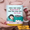 Personalized Cat Steal Your Bed Mug JR292 29O47 1