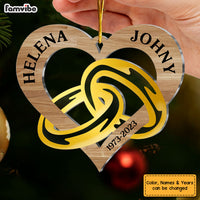 Personalized Gift For Couple Heart Wedding Ring Ornament 30133 thumb 1