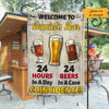 Personalized 24 Beers Home Bar Flag AG121 28O47 1