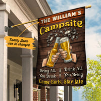 Personalized Camping  & Beer Garden Flag JN303 95O36 thumb 1