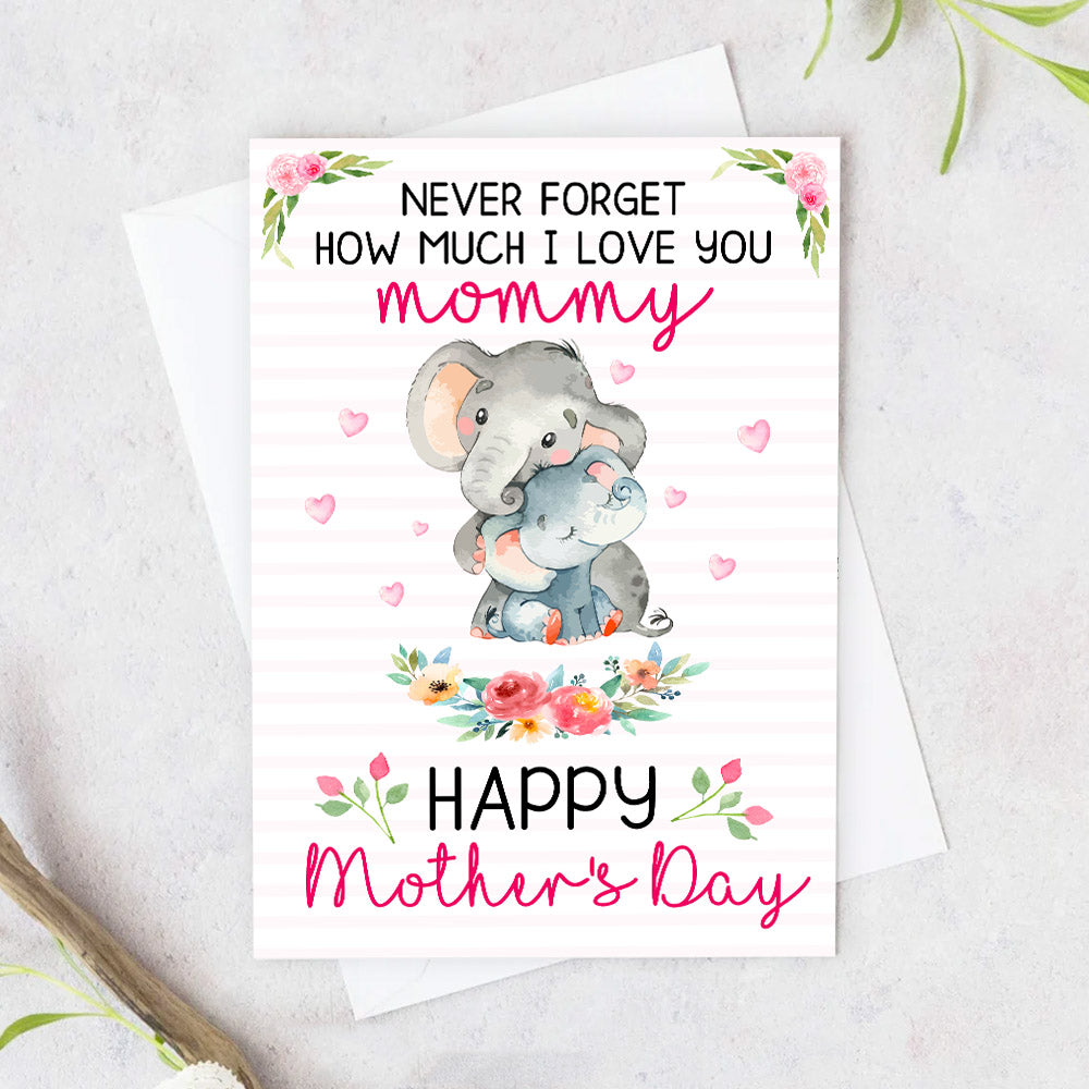 Elephant Mom Mother's Day Card MR102 95O53