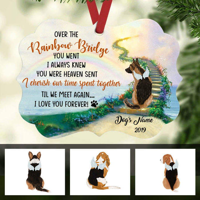 Personalized Dog Memorial Waiting At The Door Benelux Ornament NB294 85O60 1