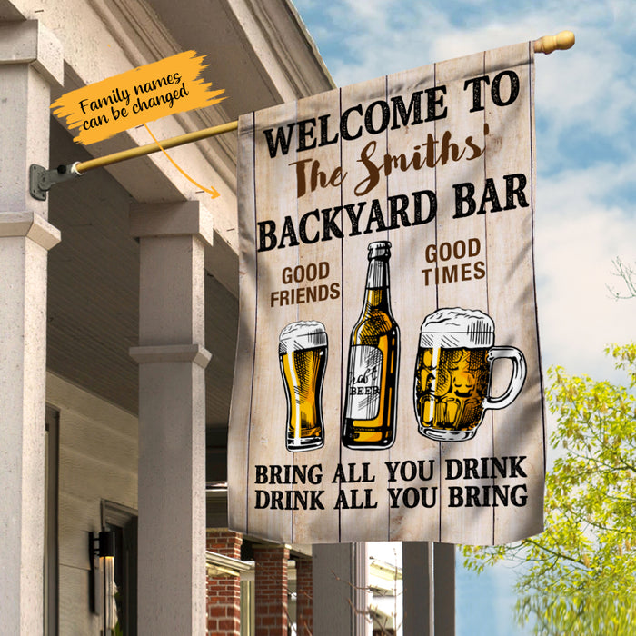Personalized Backyard Bar Gardening Flag AG102 85O65 1