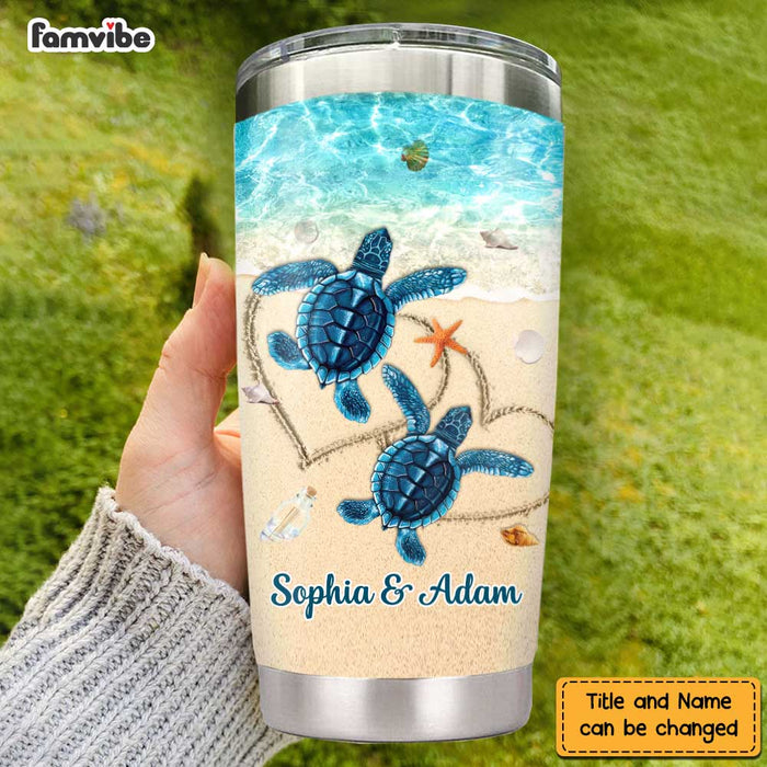 Personalized Husband Turtle Beach Steel Tumbler JL54 85O47 1