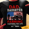 Personalized Tractor Farmer Dad & Daughter Farming Partners T Shirt JL291 67O57 thumb 1