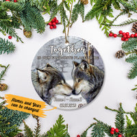 Personalized Wolf Couple  Ornament SB162 65O58 thumb 1