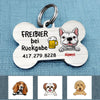 Personalized Dog Free Beer Upon Return Hund German Bone Pet Tag AP1213 30O58 1
