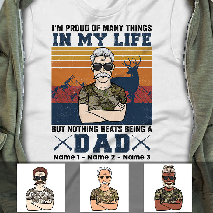 Personalized Proud Hunting Dad Grandpa T Shirt MR201 65O58 1