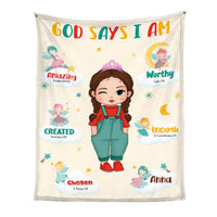 Personalized Gift For Granddaughter God Says I Am Little Fairy Blanket 30797 thumb 1
