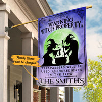 Personalized Witch Halloween Flag JL221 85O58 thumb 1