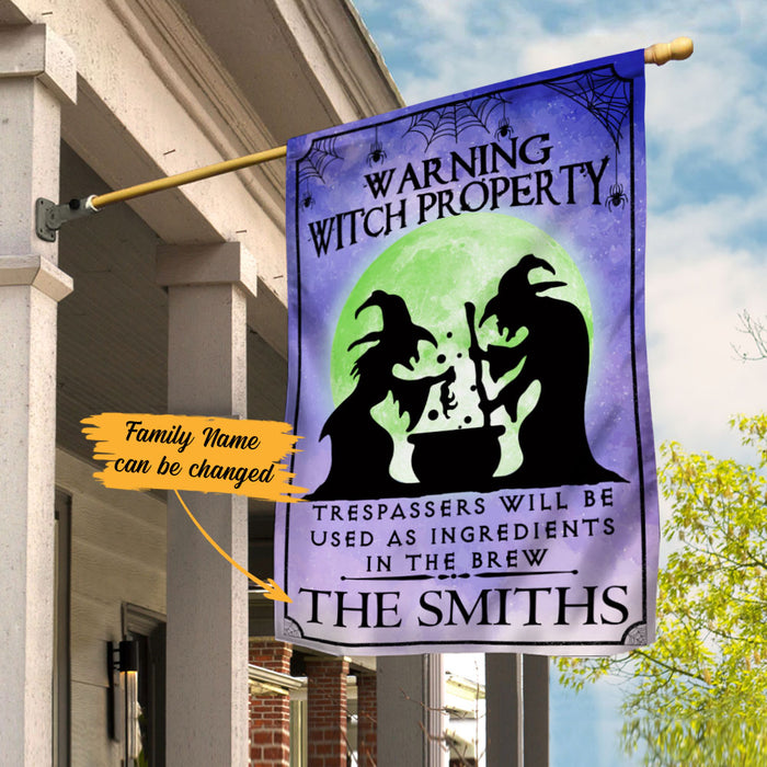 Personalized Witch Halloween Flag JL221 85O58 1