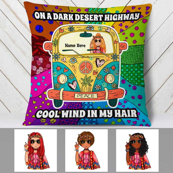 Personalized Hippie Girl Pillow DB13 87O53 1