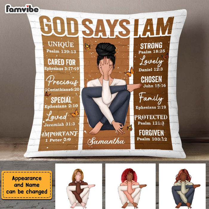Personalized Daughter Granddaughter God Says I Am Pillow DB281 58O47 1