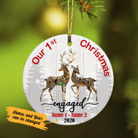 Personalized Deer Hunting Couple Christmas  Ornament SB92 65O58 thumb 1
