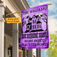 Personalized Witch Haunted Home Halloween Flag JL203 85O47 thumb 1