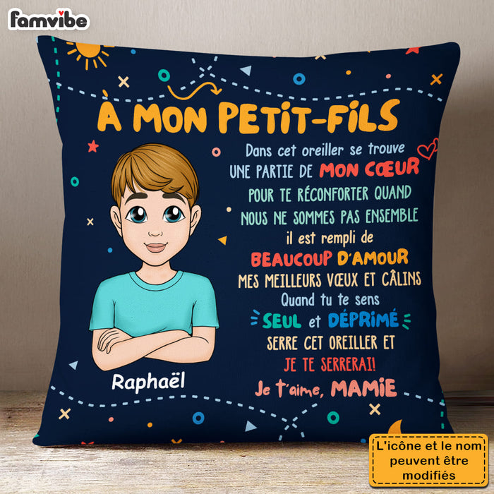 Personalized Gift For Grandson French Petit Fils Pillow 30420 1