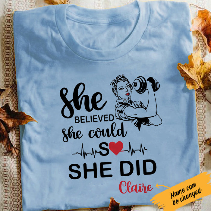 Personalized Gym Women White T Shirt JN304 85O47 1