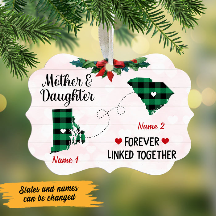Personalized Long Distance Mother Daughter Benelux Ornament NB185 30O47 1