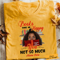 Personalized BWA Books Make Me Happy T Shirt AG301 28O65 thumb 1