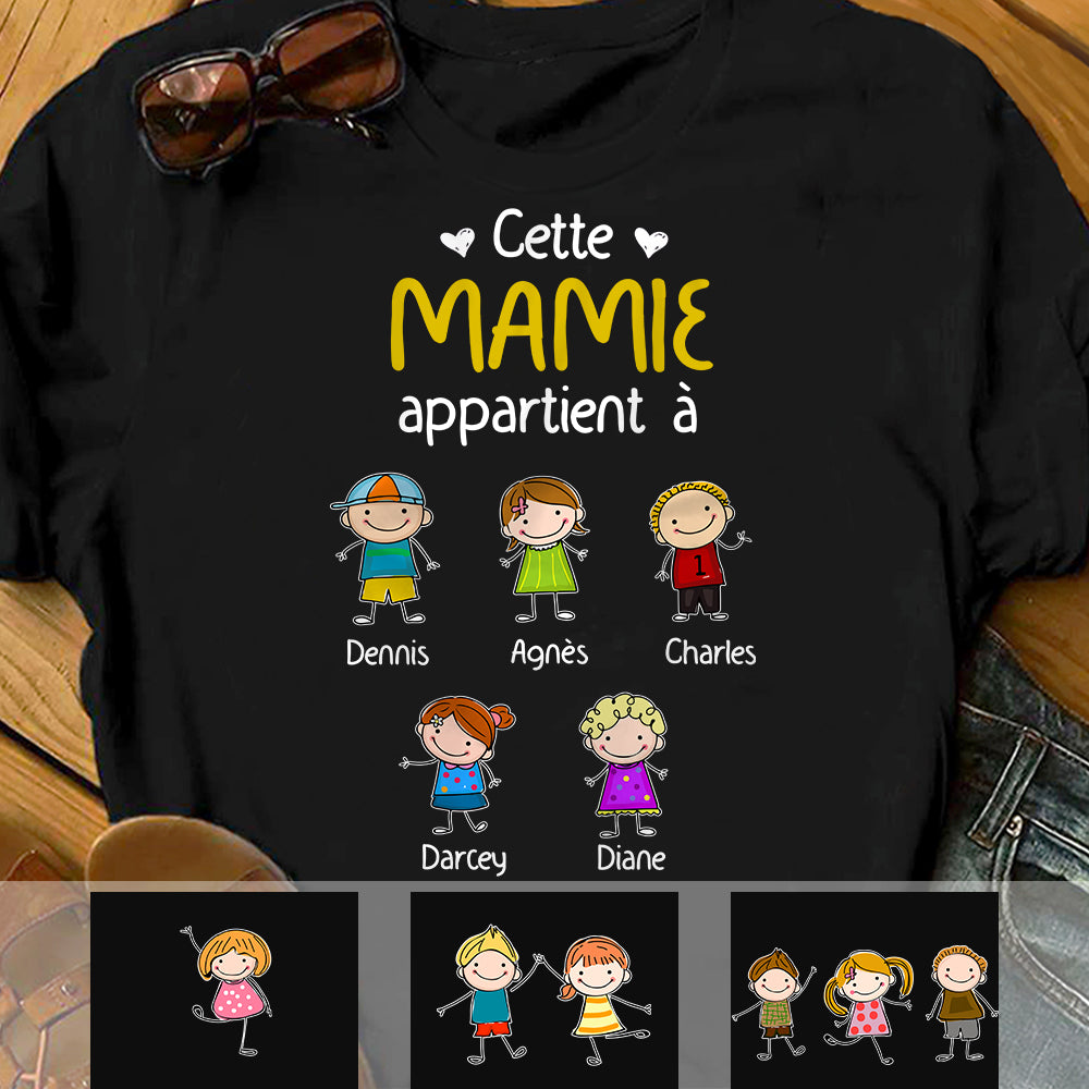 Personalized Papy Mamie French Grandma Grandpa Belongs T Shirt AP267 81O34