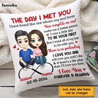 Personalized Couple The Day I Met You Pillow JL301 32O47 thumb 1