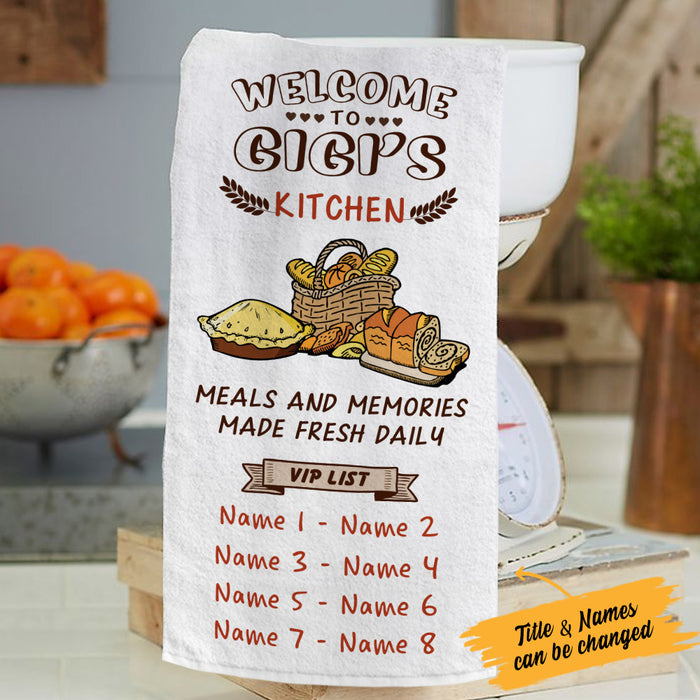 Personalized Welcome To Grandma Kitchen Towel DB121 29O53 1
