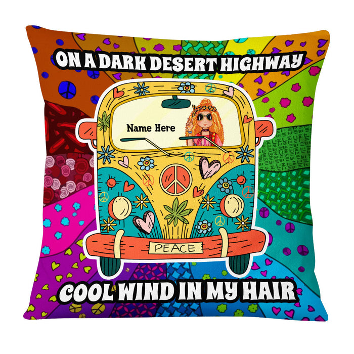 Personalized Hippie Girl Pillow DB13 87O53 1