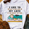 Personalized Stay In Bed With My Cat T Shirt  JR131 29O47 1