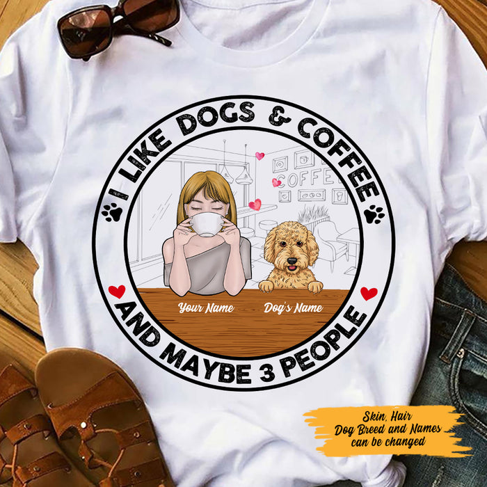 Personalized I Like Dog And Coffee T Shirt AP917 30O47 1