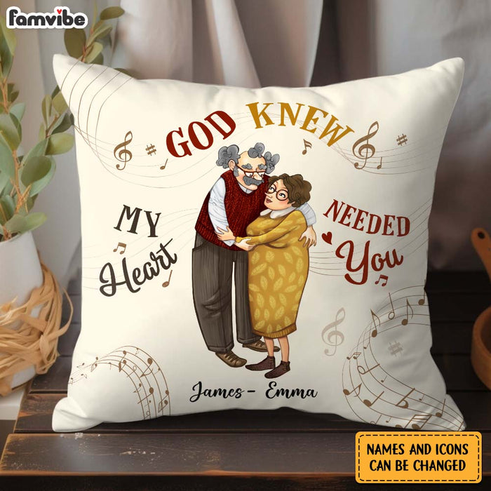 Personalized Couple Gift God Knew My Heart Needed You Pillow 31006 1