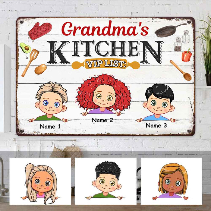 Personalized Kitchen Grandma Metal Sign JL92 26O58 1