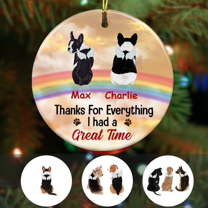 Personalized Dog Memorial Thanks For Everything  Ornament OB251 95O34 1